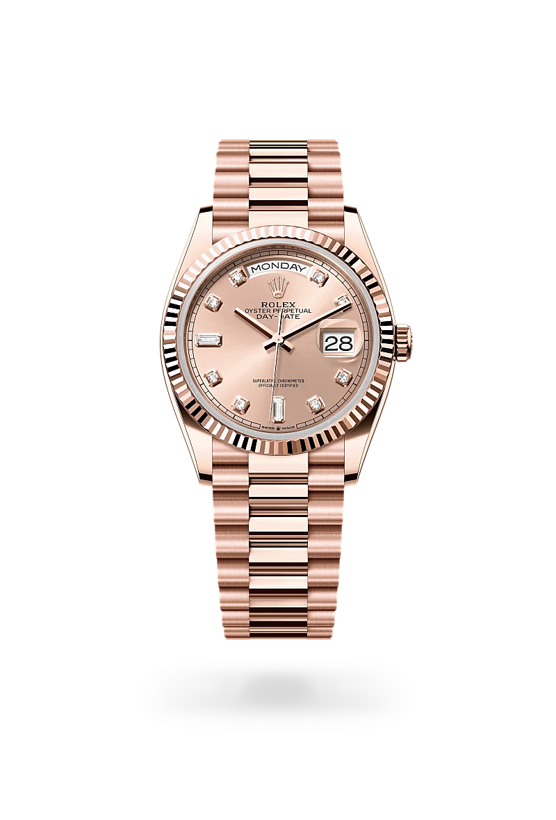 Rolex Day-Date in 18 ct Everose gold, M128235-0009 - Chung Fatt Kee