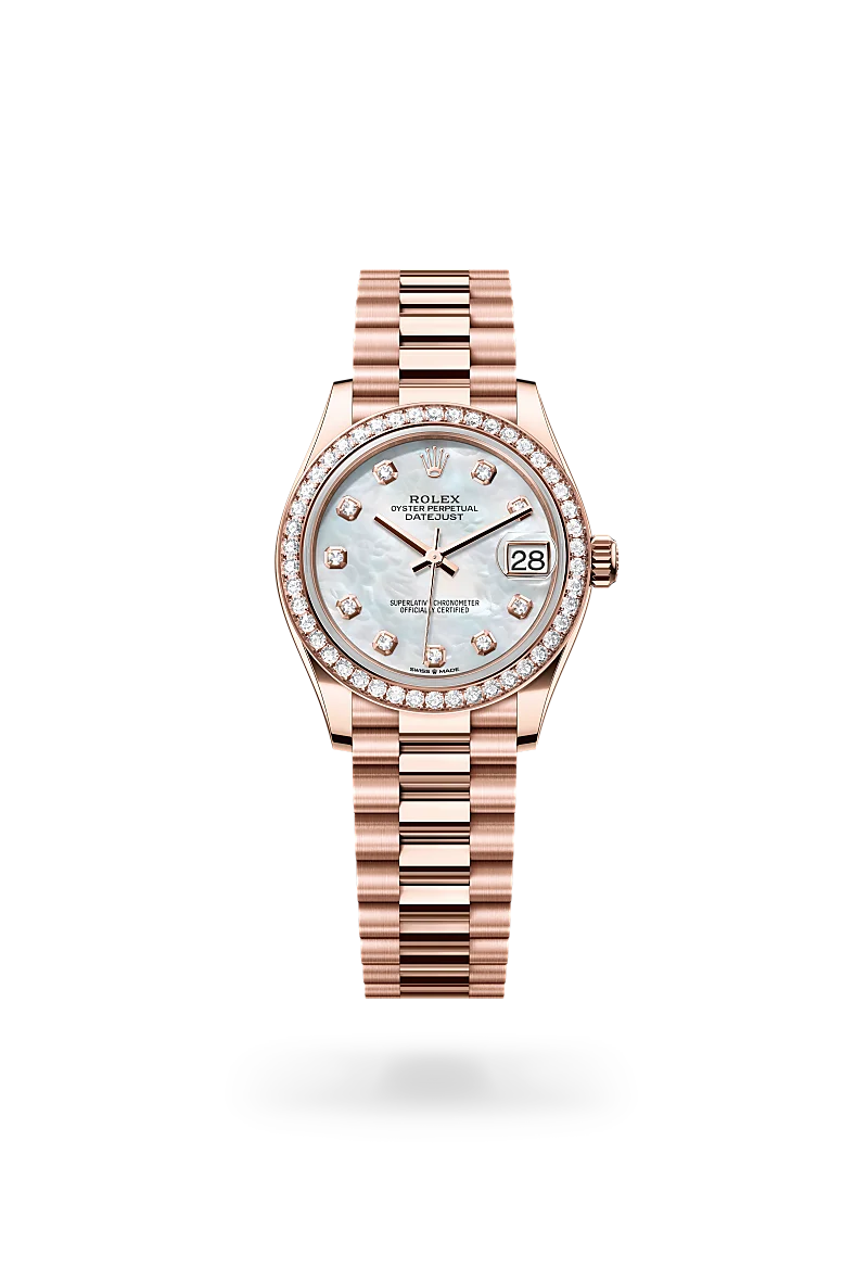 Rolex Datejust in 18 ct Everose gold, M278285RBR-0005 - Chung Fatt Kee